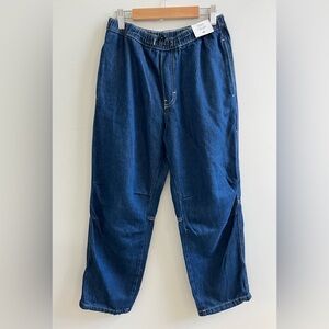 🫟%H&M Women's Relaxed Fit Jeans in Deep Blue Size: 14